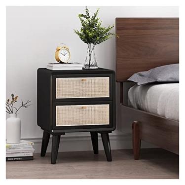 Imagem de Mesa de cabeceira mesa de cabeceira quarto japonês pequeno armário de armazenamento mesa de cabeceira mesa de cabeceira (cor: D, tamanho: 40 * 35 * 54 cm)