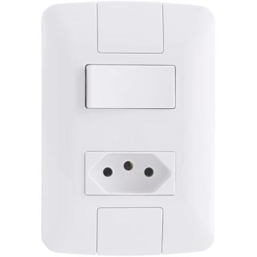 Imagem de Tramontina Conjunto 1 Interruptor Simples e 1 Tomada 2P+T 10 A 250 V Aria 4x2 Branco