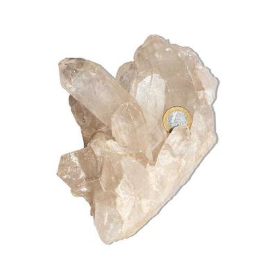 Imagem de Drusa de Cristal Quartzo Natural - Aglomerado de Pontas Naturais - 3,6
