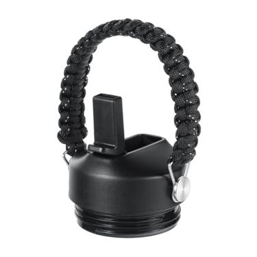 Imagem de Tampa de canudo para garrafas Yeti Rambler 18 26 36 46 1,8 g, tampa com canudos e alça flexível, tampa de parafuso de substituição livre de BPA para copo Yeti Kids Jr 340 g, acessórios de garrafa de