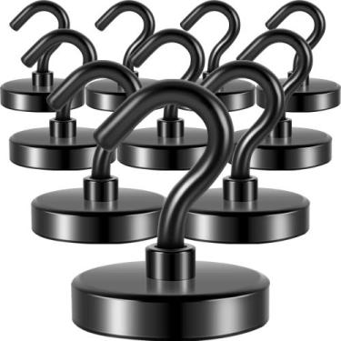 Imagem de Ganchos magnéticos Neosmuk Black Heavy Duty com ímã extra forte