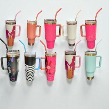 Imagem de AAA Térmica Garrafa Copo Boneca 1200ml Inox Com Tampa e Canudo de Meta