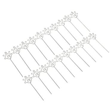 Imagem de Zerodis Suportes para Números de Mesa Coleção de Artesanato Material Escolar de Escritório Clipes para Cartões de Lugar para Fotos Casamentos e Eventos 20 Peças Suportes para Números de Mesa Design de Ferro Mini Escritório (formato de mão)