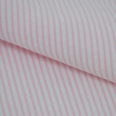 Imagem de Tecido Tricoline Listrado Fio Tinto Don Juan Rosa Barbie 50 x 150 cm -