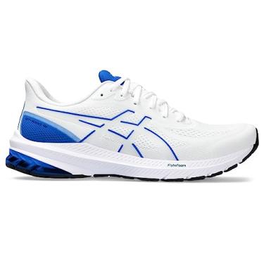 Imagem de ASICS Tênis de corrida masculino GT-1000 12, Branco/azul ilusão, 39