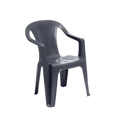 Imagem de Cadeira Plástica Empilhável Oggi Cinza Pietra Pisani