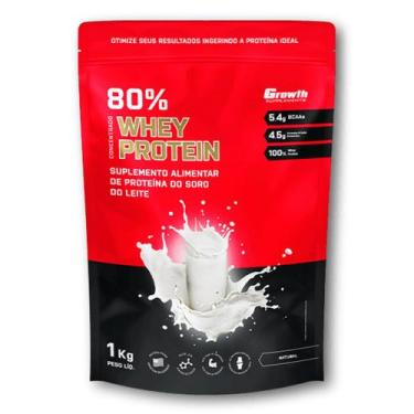 Imagem de 1 whey protein concentrado (1kg) - sabor leite em pó - Growth