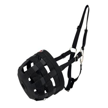 Imagem de BARN & STABLE Focinheira de pastagem de cavalos com frente única ajustável focinheira de cavalo de fácil respiração ajuste confortável com fivelas e alças evita laminite