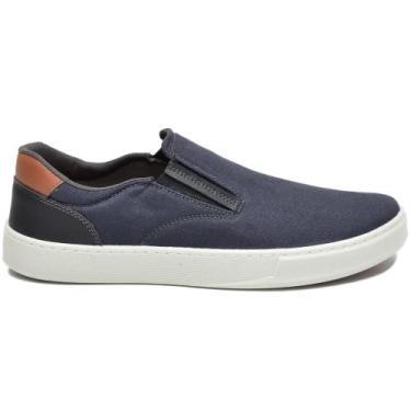 Imagem de Tênis Slip On Masculino Calce Fácil Lona Elástico Tênis Adulto Casual 