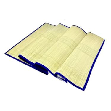 Imagem de Esteira de Praia Piquenique Camping Verão Pé na Areia 180x60cm Tapete Dobrável Canga Palha Natural (Térmico (170cm x 60cm))