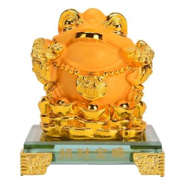 Imagem de Estátua Feng Shui Dinheiro Sapo Três Pernas com Base de Vidro, Atrai Riqueza Sorte Negócios Prosperos, Decoração para Caixa Registradora, Mesa de Escritório, Aquecimento de Casa, Presente de Abertura