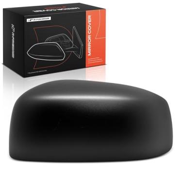 Imagem de A-Premium Tampa do espelho retrovisor do lado do motorista - compatível com Mitsubishi Mirage 2014-2023, Mirage G4 2017-2023 - Preto liso, sem furo de seta
