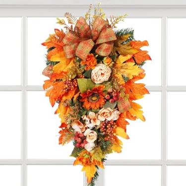 Imagem de Guirlanda de gota de outono – decoração de guirlanda de flor de bordo, decoração artificial de outono | para decoração de festas de colheita, decoração de férias, apartamento, café, porta da frente