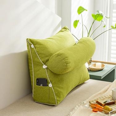 Imagem de Almofada de leitura com suporte lombar com capa removível para sofá, cadeira de apoio, almofada portátil de pelúcia para descanso de mulher grávida, descanso ergonômico e relaxante, leitura