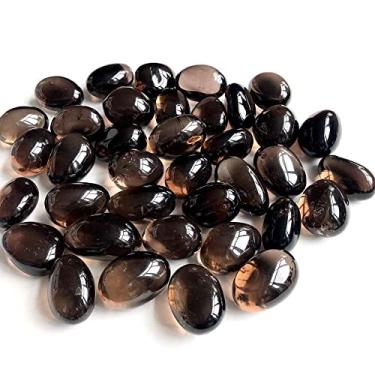 Imagem de URMIBDAI Cheio de textura natural de quartzo esfumaçado pedras roladas cristal cascalho minerais e pedras preciosas ásperas aquário decoração jardim aquário