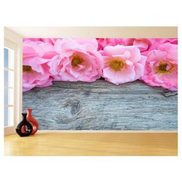 Imagem de Papel De Parede Flores Rosas Pétalas Delicada 3,5M Nfl263 - Você Decor