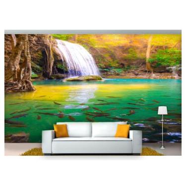Imagem de Papel De Parede Cachoeira Natureza Mata 3D Nch130 - Você Decora