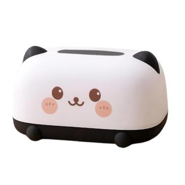 Imagem de KiBcsLic Porta-lenços, Dispensador de lenços de papel, Porta-guardanapos, Estojo para guardanapos de sala de estar, Caixa para toalhas de papel para sala de, Preto