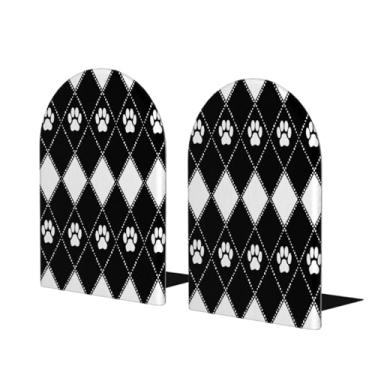 Imagem de Suporte para livros decorativo de madeira com estampa de pata, suporte para livros, antiderrapante, resistente, para escritório, escritório, biblioteca, escola, estudo, decoração, divisórias, 1 par