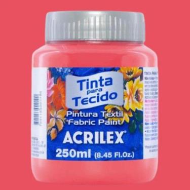 Imagem de Tinta para Tecido Fosca 250ml Acrilex - Cores Quentes - 04125, CORAL -