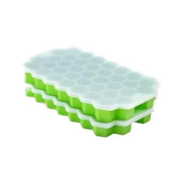 Imagem de Forma de Gelo Silicone Chocolate Bombom Drink Whisky Top Hexagono Colméia 37 Cavidades(3)