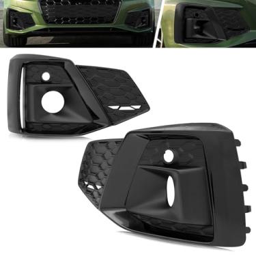 Imagem de MOFANS Capa de farol de neblina frontal adequada para Audi A5 S5 2020 2021 2022 2023 lado do motorista do lado do passageiro amortecedor inferior moldura moldura moldura guarnição