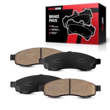 Imagem de Torchbeam Conjunto de pastilhas de freio a disco de cerâmica frontal adequado para Nissan TITAN 2004-2007, 2005-2006 Armada, Pathfinder Armada 2004-2006, INFINITI QX56, kit de freio 4 peças, D1015