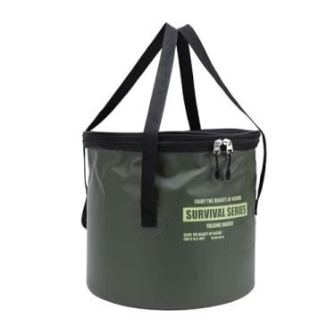 Imagem de Generic Balde Dobrável de Pano, Uso Versátil de Uso de Balde Portátil de Drenagem Portátil e Higiênica para Lavagem de Cozinha e Carro (Exército Verde)
