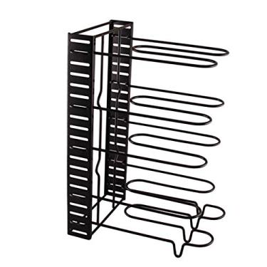 Imagem de Organizadores de Prateleira Panelas Organizador ajustável com 5 níveis Suportes para tampas Rack balcão cozinha armário