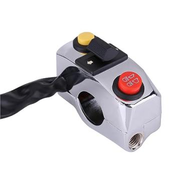 Imagem de Generic Interruptores de Montagem No Guidão de Motocicleta de 7/8 "com Controle Durável para Buzina de Sinal de Direção, Feixe Alto e Baixo para a Maioria das Motos, ATVs e Scooters (Galvanizado)