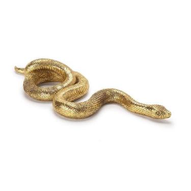 Imagem de Escultura serpente em poliresina dourada - Mart