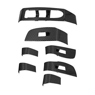 Imagem de KIMISS A Tampa do Painel do Interruptor da Janela da Porta Apara o Estilo de Fibra de Carbono para Caber Em 3 CX-30 - Acessório de Decoração Elegante para Aparência Aprimorada Interior Carro