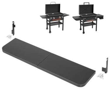 Imagem de Utheer Prateleira frontal dobrável atualizada para chapa Blackstone de 28 polegadas 1883 2415 2311 2269 1883 2147 1885, mesa de preparação de aço resistente 73,7 cm × 17,8 cm, carga de 27,2 kg