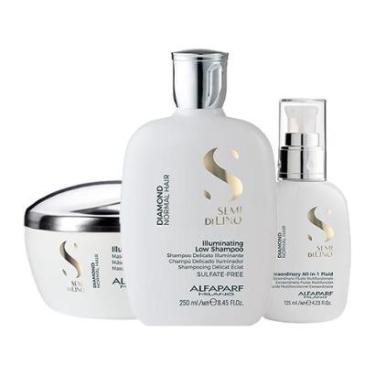 Imagem de Kit Alfaparf Milano Professional Semi Di Lino Diamond - Shampoo e Máscara e Finalizador-Unissex