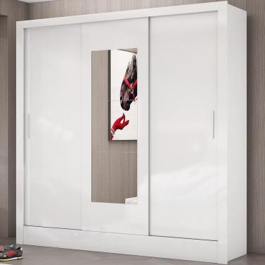 Imagem de Guarda-Roupa Dubai Com Espelho Branco Carioca Moveis