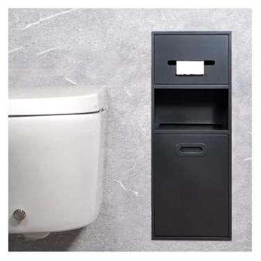 Imagem de Nicho de chuveiro de aço inoxidável – Organizador de banheiro embutido, prateleira de alcova embutida para cozinha, sala de estar e quarto (preto-A) - Design durável e elegante