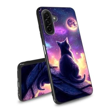 Imagem de BEOTIWAD Capa para Samsung Galaxy A16 5G para Samsung A16 5G Capa de telefone gato fofo no tema da galáxia capa de proteção ultrafina macia TPU à prova de choque para Galaxy A16 5G