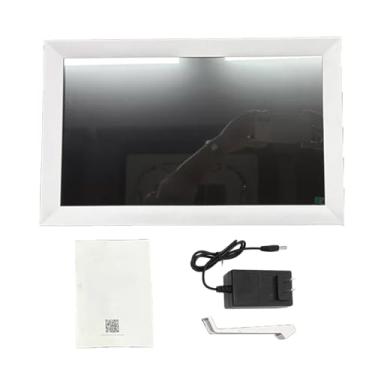 Imagem de Akozon Porta-retratos Digital de 15,6 Polegadas Wireless Fidelity Smart Touchscreen 1920x1080 HD Display Com 32 GB de Armazenamento para Home Office Branco (Plugue UE)