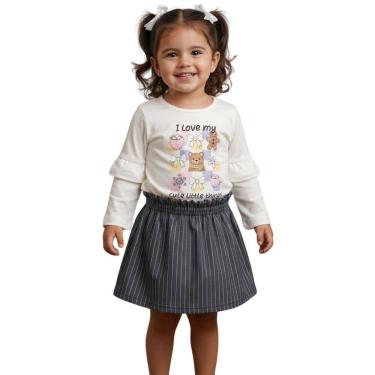 Imagem de Conjunto Infantil Manga Longa Estampa Ursinho Conforto