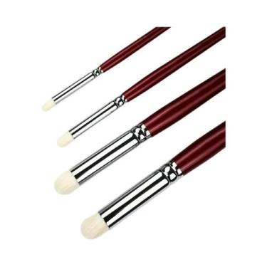 Imagem de Conjunto De Pincéis Secos Para Pintura Em Miniatura Com 4 Tamanhos Par