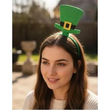 Imagem de Tiara Arco Chapeuzinho Fivela Eva Saint Patrick's Day - Pink Flamingo,