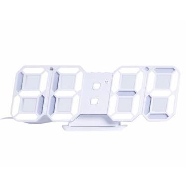 Imagem de Relógio Digital 3d Led Parede Mesa Alarme Snooze Com Alarme 12/24 Hora