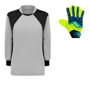 Imagem de Camisa Goleiro trb Infantil Luva DRB Azul Verde Infantil-Masculino
