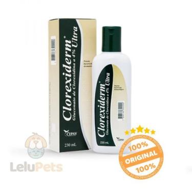 Imagem de Shampoo Antibacteriano Cães Gatos Clorexiderm Ultra 4% 230ml - Cepav