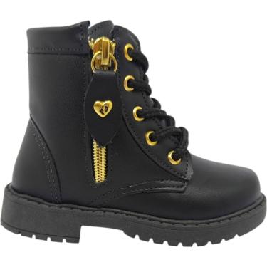 Imagem de Bota Infantil Menina Coturno Casual Dia a Dia Passeio Escola com Zíper Conforto Unipasso 222-03-Feminino