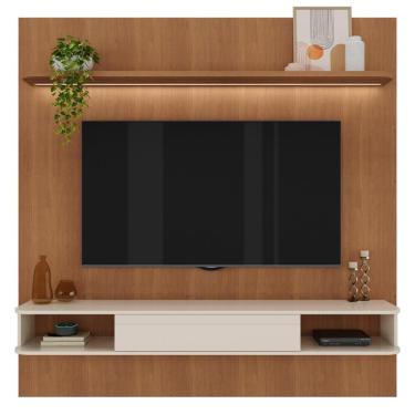 Imagem de Painel 1 Prateleira Para Tvs 75' Candói Cinamomo Off White