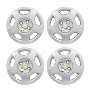 Imagem de Jogo Calota Aro 14 Gm Corsa Hatch Sedan 2004 2005 2006.2010 2012 Prata