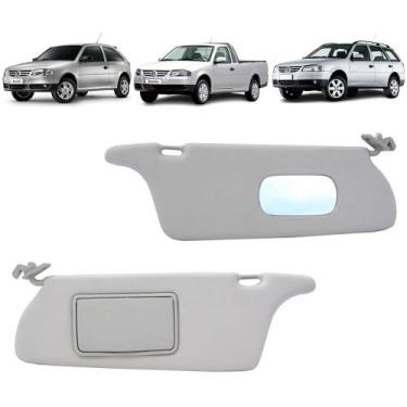 Imagem de Par Quebra Sol Cinza Com Espelho Volkswagen Gol Parati e Saveiro 1995 