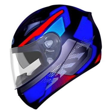 Imagem de Capacete Fechado EBF X Troy Com óculos interno Furious Cor:Preto Com A