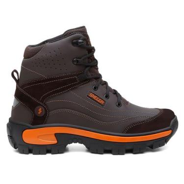 Imagem de Bota Masculina Para Trilha em Couro Legitimo Com Proteçao No Bico Ref 